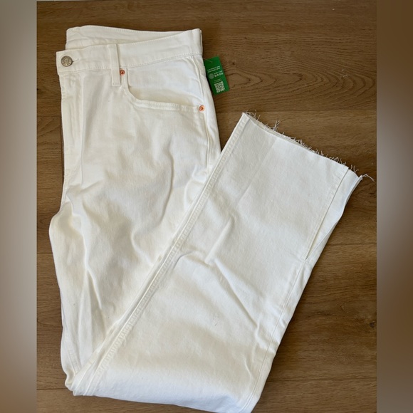 GAP Denim - 90s loose mid rise white jeans with split hem